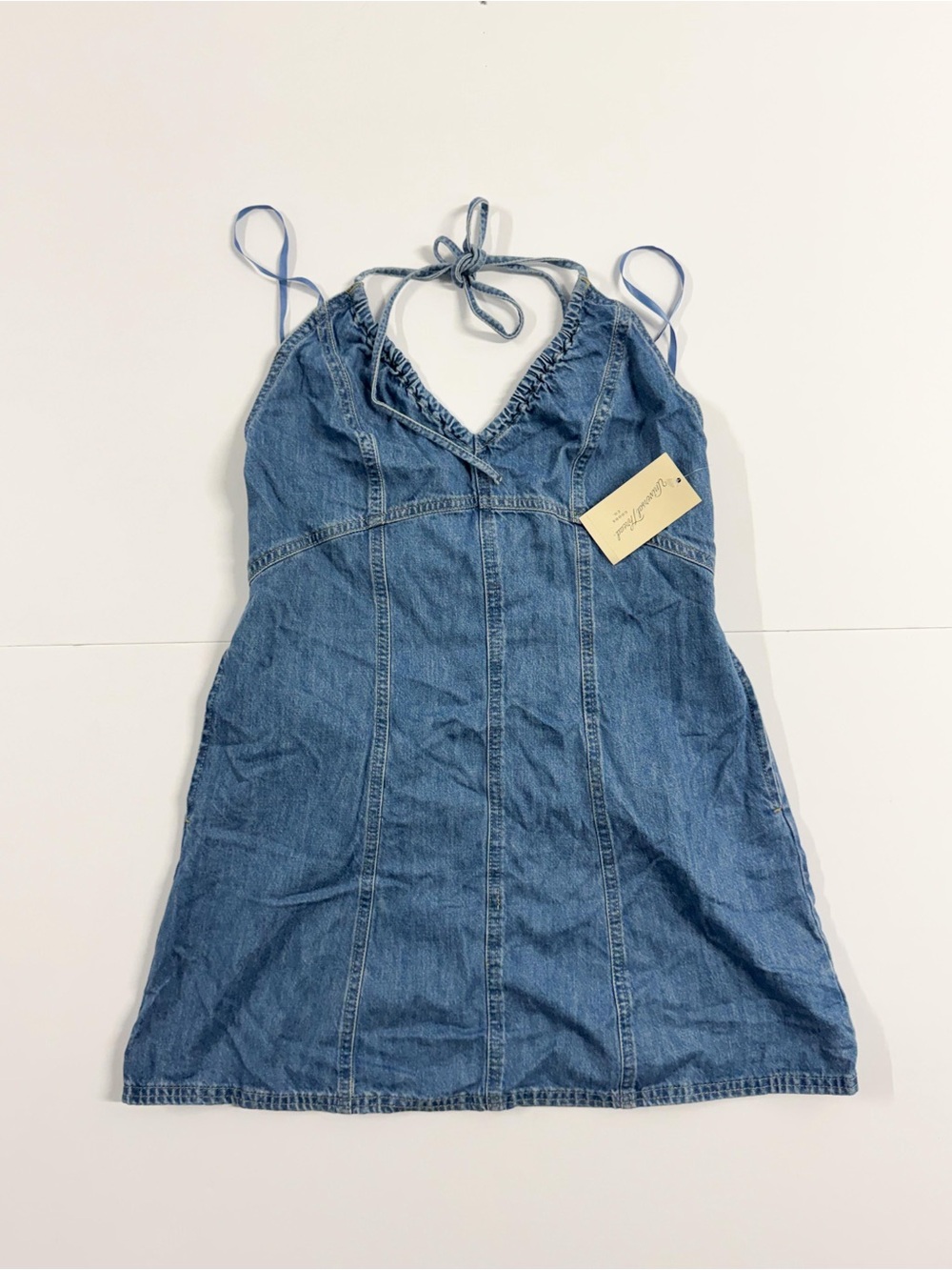 Universal Thread Denim Halter Camisole Dress - Blue